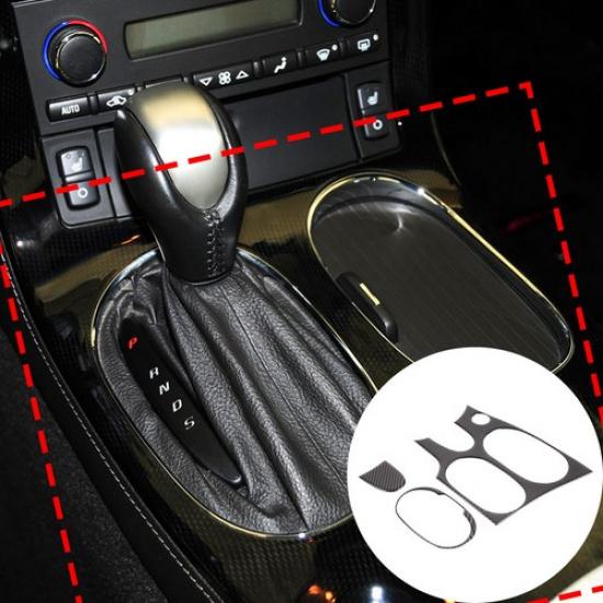 Carbon Fiber Center Control Gear Shift Panel Trim Sticker for Corvette C6 05-13