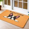 Lovely Peeking Frenchie Doormat Funny Cartoon Puppy Welcome Door Mat Anti Slip Absorbent Entrance Rug Indoor Floor Carpet Mat