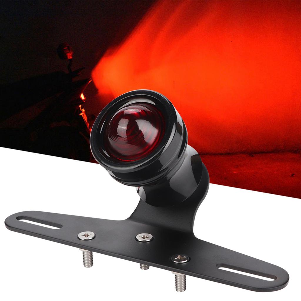 Universelles Motorrad Retro Konvexe Linse LED Rücklicht Bremslicht