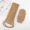 Natural Jute Exfoliating Gloves Deep Cleanse Bath Towel Bath Massage Gloves  Spa Treatment