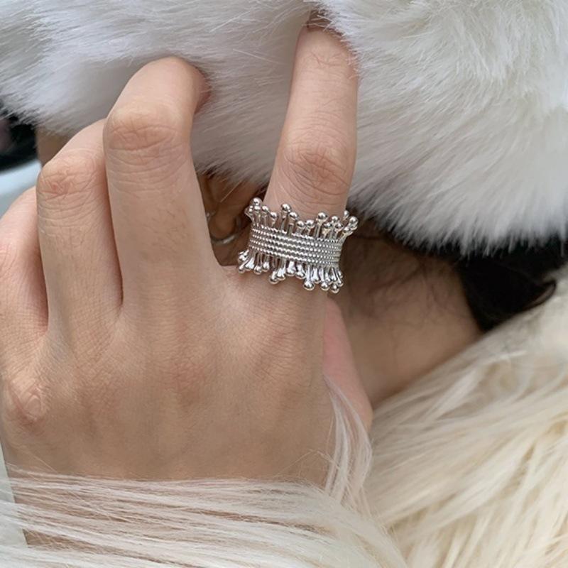 Корейское простое металлическое плетеное кольцо женское холодный ветер дизайн чувство указательный палец кольцо открытое кольцо