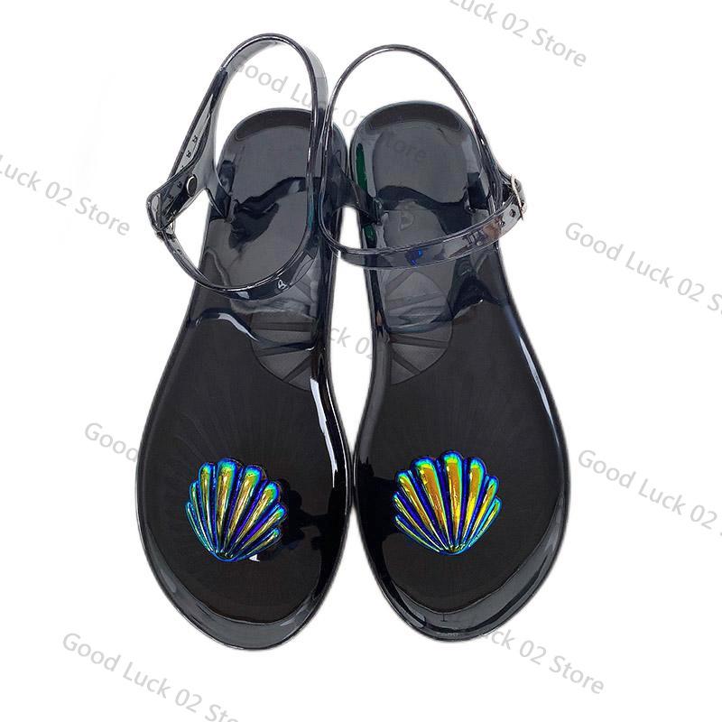 Fashion Beach Sandal Woman Luxury Large Size Shoes Lady 2025 Summer Heels Suit Female Beige Big New Comfort Fashion Girls Black Low Scan