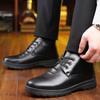 Leather Shoes Men's Shoes Autumn and Winter Velvet Thermal Cotton Shoes Men's Casual Shoes Soft-soled Shoes