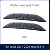 For Tesla 2017-2024 Model 3 Y Car Seat Hidden Hooks Purse Bag Hanger Back Seater Headrest Bracket Hanger Car Accessories