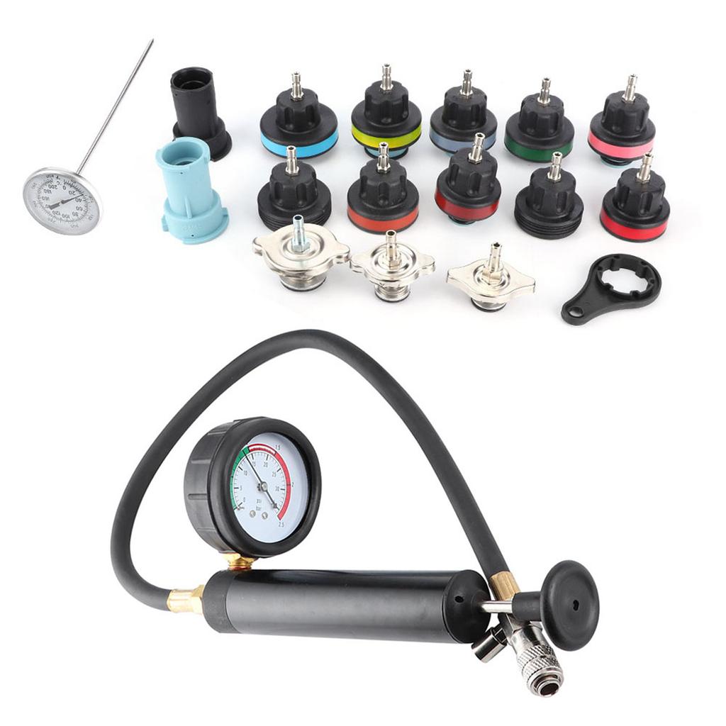 18pcs Water Tank Leak Detector Car Cooling System Tester Kit