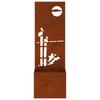 Garden Privacy Screen Canvas Rusty 50 X 32 X 150 Cm