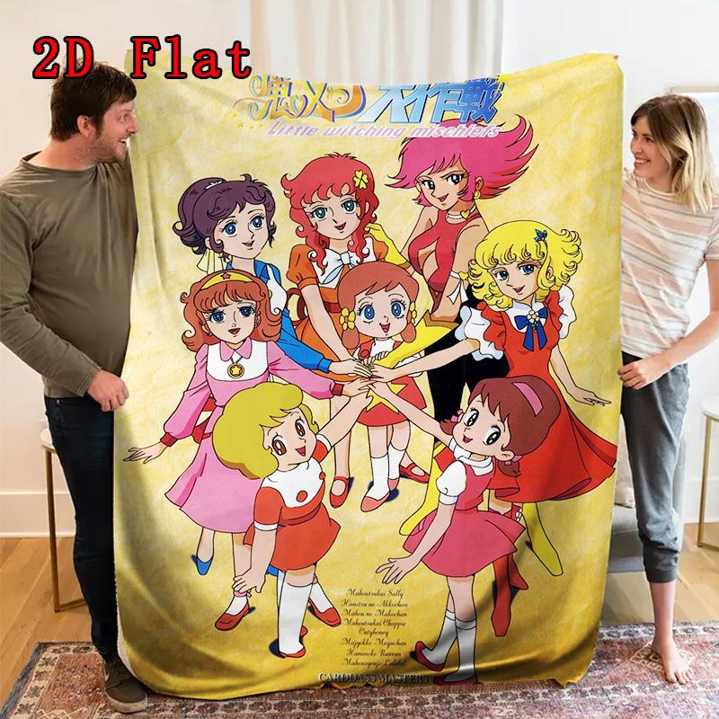 Majokko Daisakusen 2D Flat Pattern Flannel Blanket High quality All Seasons Warmth and Comfort Perfect for Christmas Gifts.DMT0925208