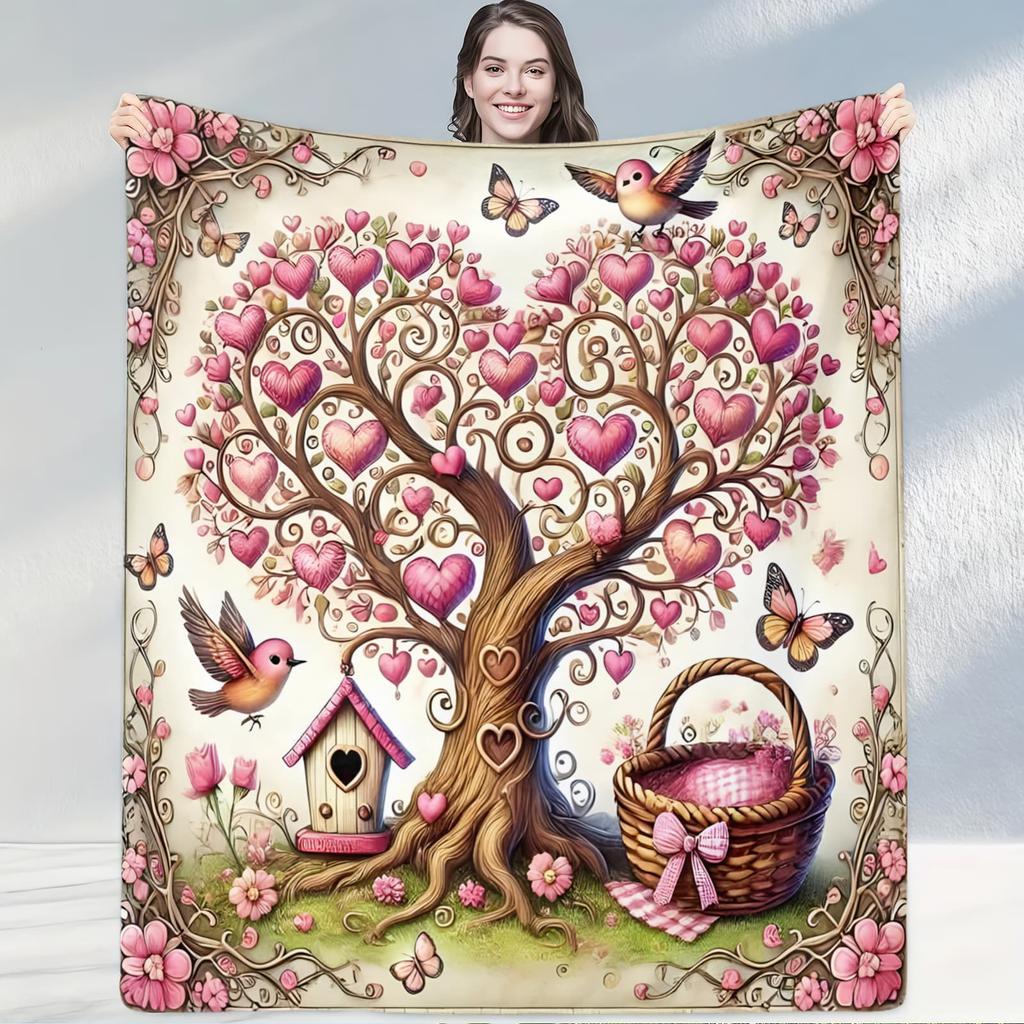 Starry Sky Colorful Magic Tree Blanket Enchanting Style Throw for Space Cozy Decor Gift with Cosmic Hues Showing Mysterious Vibe