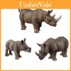 Realistisches Tier-Modell Handgefertigter Massivkunststoff-Nashorn für Heimdekoration und Früherziehung
