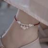 PANJBJ 925 Silver Color Mosubi Zircon Anklet For Women Girl Simplicity Retro Exquisite Jewelry Birthday Gift Dropshipping