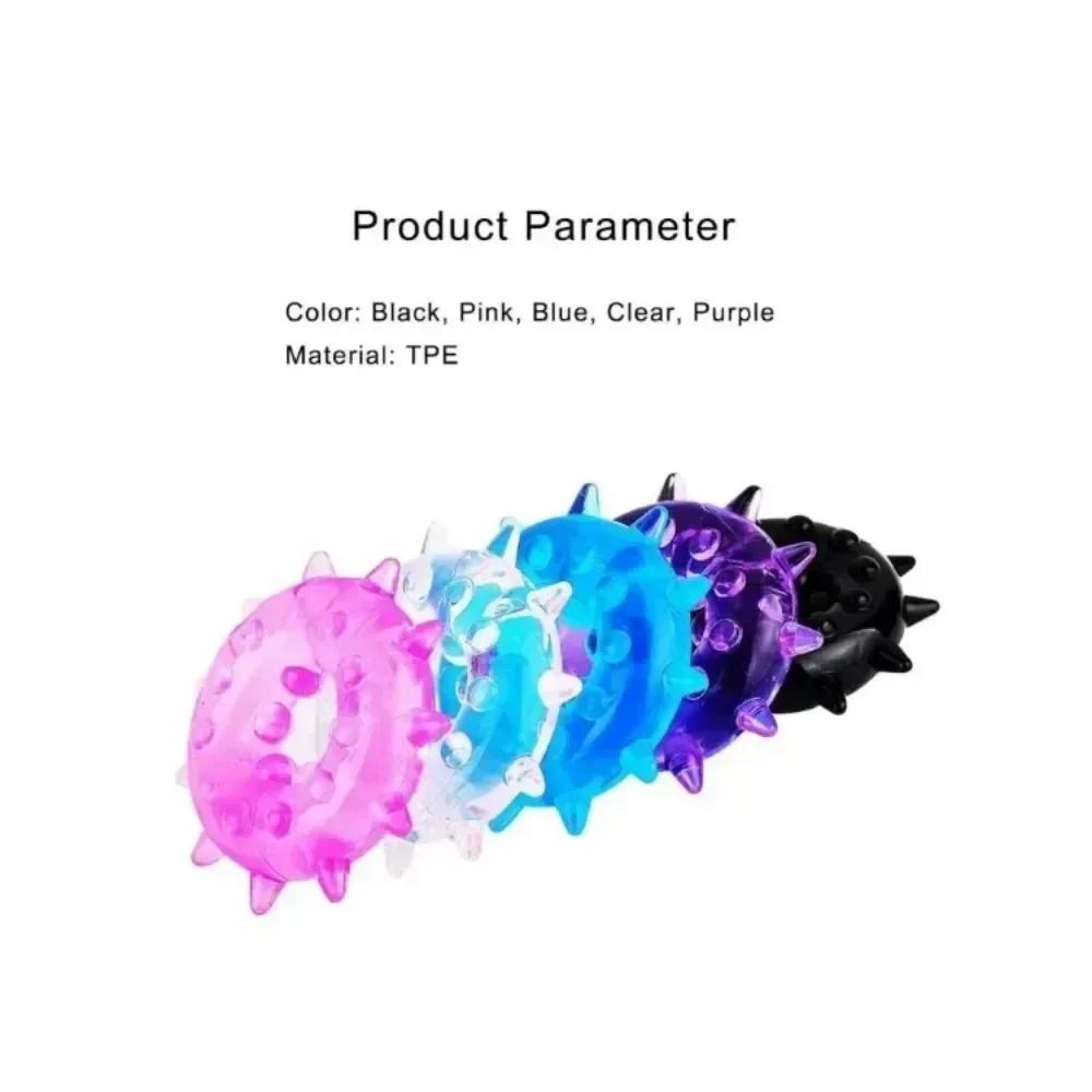 Male Cockring TPE Soft Time-delay Ring Snowflake Shape Masturbator Flexible TPE Erection Ring Adults Sex Toy for Men Lock Ring