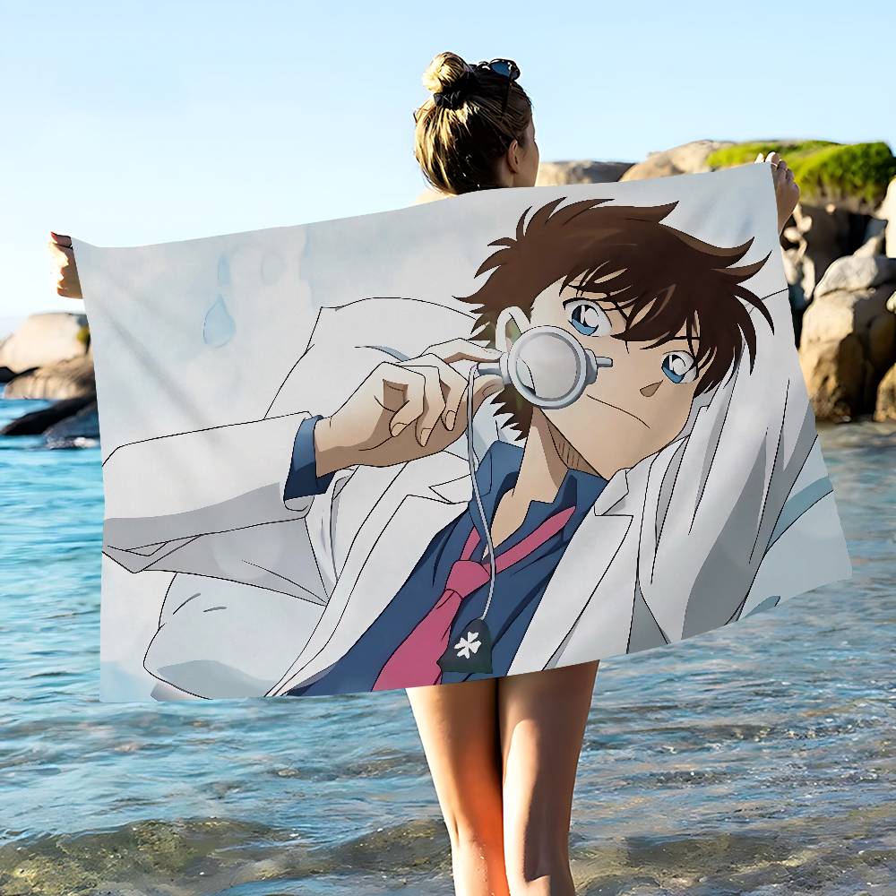 Mystery Detective C-Conan Anime Beach Swimming Towel Soft Absorbent Washcloth Children's Gifts for Kids Travel Camping Gym