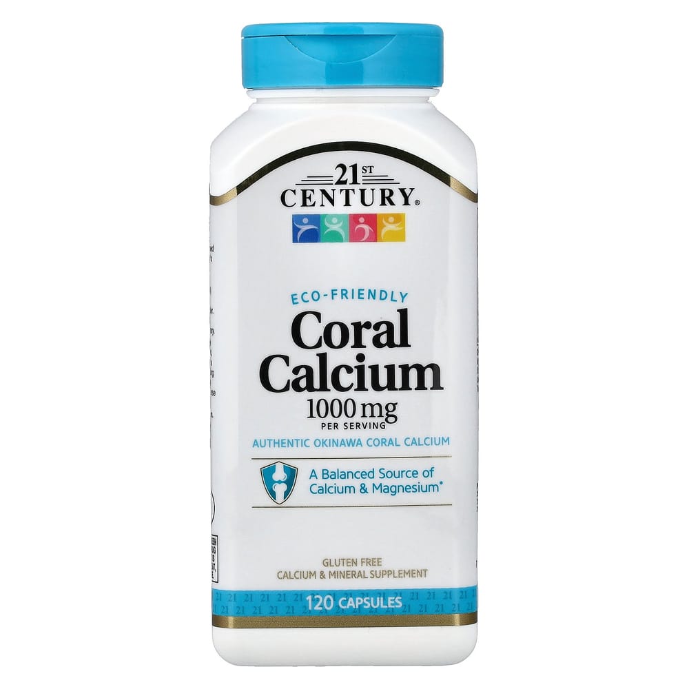 

21st Century Sentry Coral Calcium 1000mg (250mg per Capsule), 120 Count 120 pcs - 1 ea