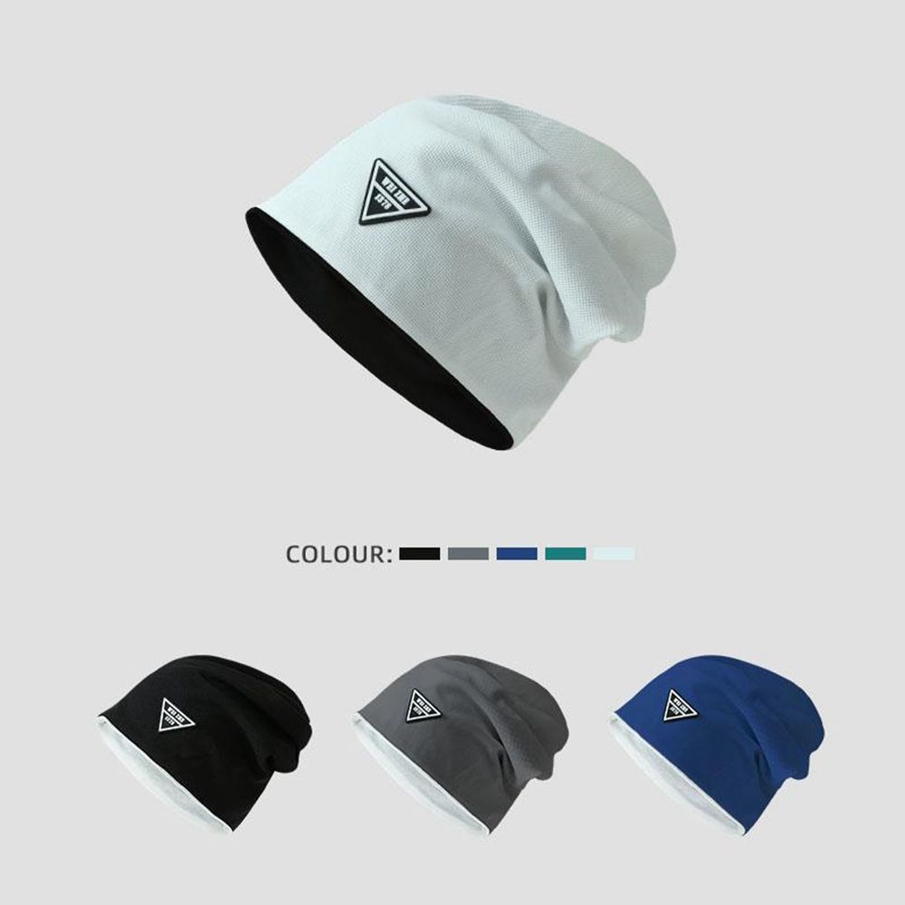 Label Autumn and Winter Solid Color Women Warm Cap Beanie Hat Korean Style Caps Knitted Hat