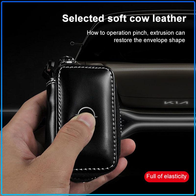 Leather Car Key Case Keychain Zipper Key Case Bag Accessories For Opel Astra H G Corsa Insignia Astra Antara Meriva Zafira Interior