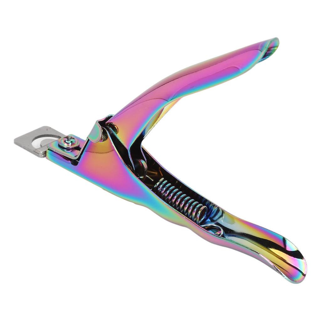 Nageltip-Cutter U-Form DIY Trimmen Edelstahl Tragbarer Nageltip-Pfleger für Schönheitssalon Bunt