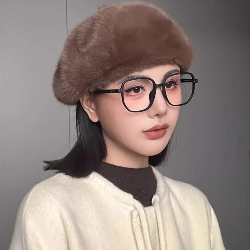 Retro Beret Hat Autumn Winter Women British Hepburn Stylish Artist Painter Hats Thick Warm Woolen Pumpkin Beanies Cap