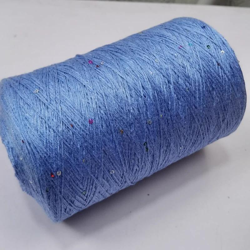Glitter Mulberry Silk Cotton Thread 500g/Roll Glitter Bead Silk Lace Thread Soft Silky Spring/summer DIY Hand-woven Thread