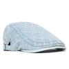 Rhomboid Denim Basker Damer Tvättad Tjock Framåt Cap Cap Paintwork Cap Newsboy Caps för män