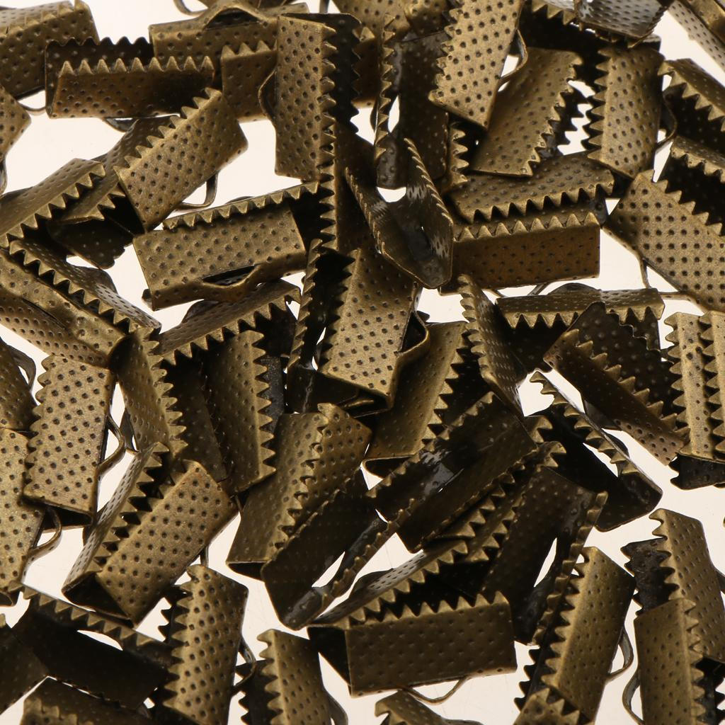 100 Band Bracelet Bookmark Crimp Terminal Cable End Findings Closures Fasteners