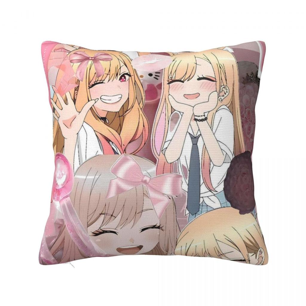 Kitagawa Marin Anime Pillow Cover Cute Funny Pillow Case For Chair Sofa Home Decoration Cushion Cover Polyester Pillowcases