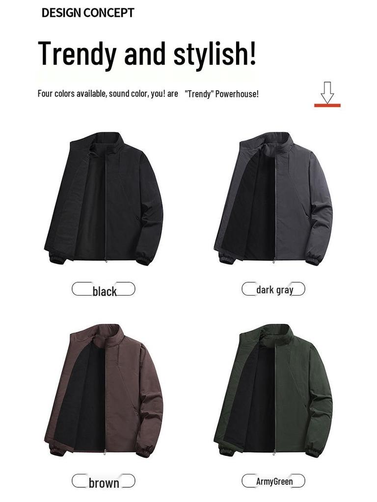 2025 Men's Stretch Waterproof Mountaineering Jacket - Hot Style Outdoor Workwear with Stand Collar
