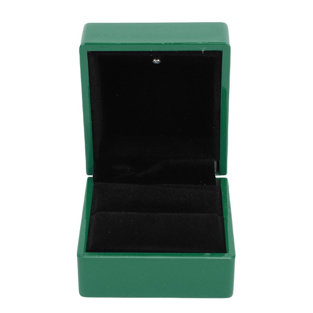 LED   Box Luxury High Gloss Finish Jewelry Display Engagement   Box with Light for Proposal Wedding