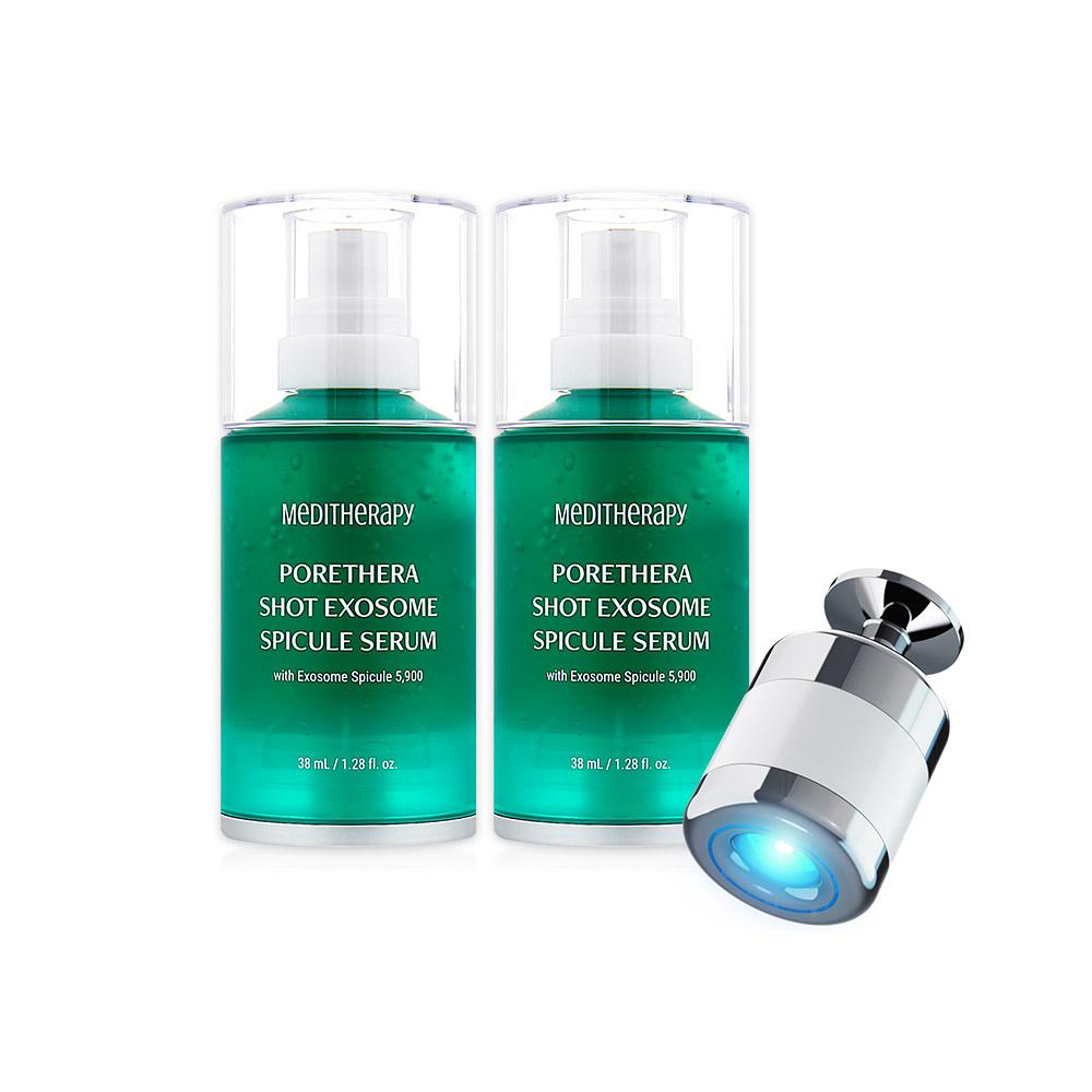 Meditherapy Porethera Shot Exosome Spicule Serum (38ml) + Minimizer Pore Tightening & Firming Shot, Korean 1 SET