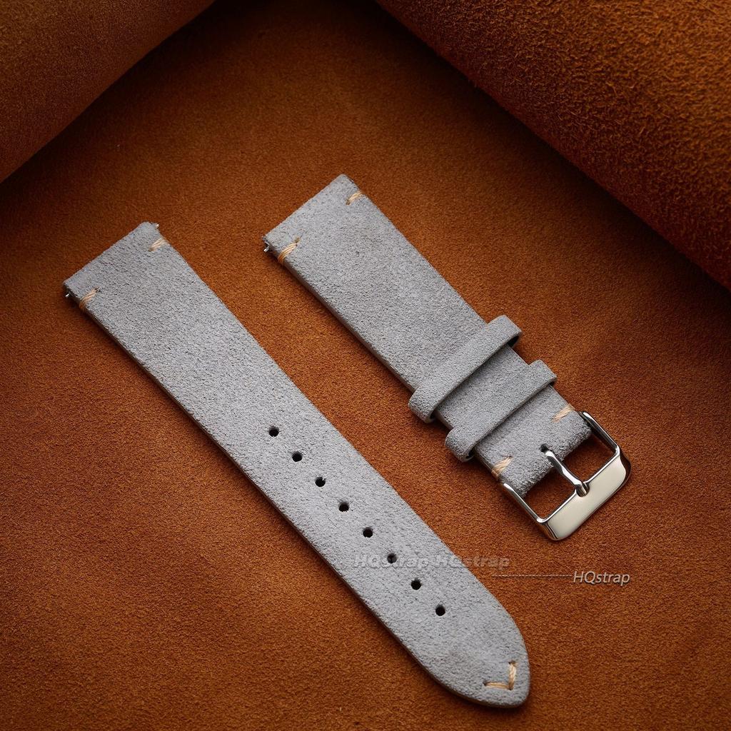 Wildleder Echts Leder Uhrenarmband 16mm 18mm 20mm 22mm für Seiko Schnellwechsel Vintage Handgemachtes Band Hohe Qualität Uhrenarmband