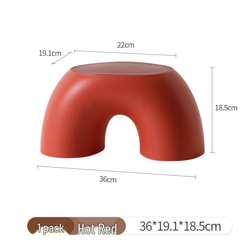 Creative Rainbow Storage Stool for Kids - 3D Cushion, Non-slip, Round Foot Stool for Living Room or Shoe Changing.