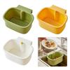 Space Efficient Sink Strainer Press Dumping Drain Basket Compacts Kitchen Storage Tray Plastic Food Catchers Organizers