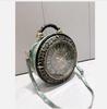 Luxury Designer Purses and Handbags Shoulder Bags funny clock-shaped bag funny Women's round bag pu leather Woman's bag