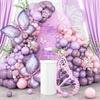 110 Piece Purple Butterfly Balloon Arch Kit Butterfly Maca Pink Balloons For Birthday Parties
