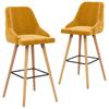 Tabourets de bar lot de 2  velours