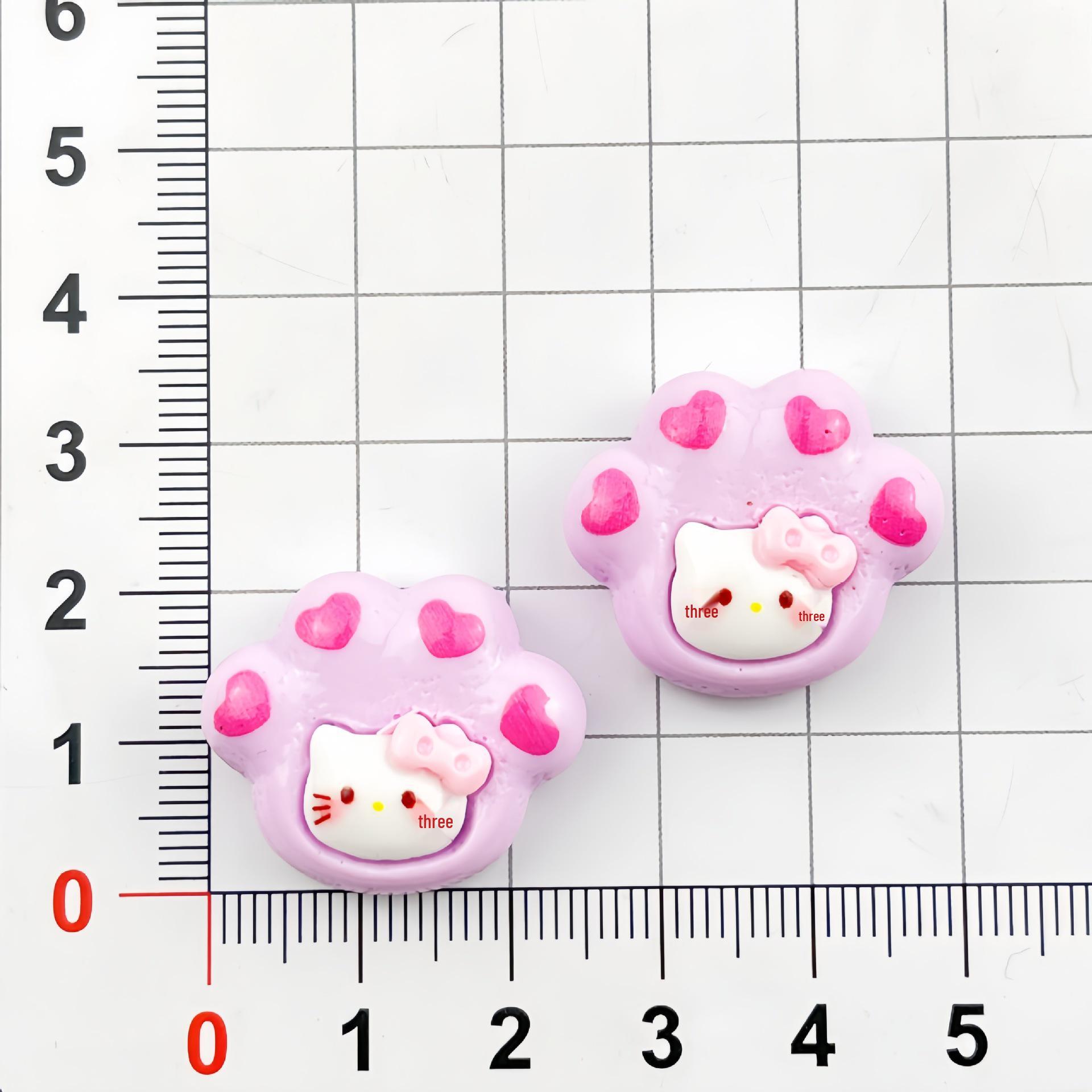 DIY Cartoon Cat Paw Resin Accessories for Bags, Shoes, Phone Cases, and Keychains
