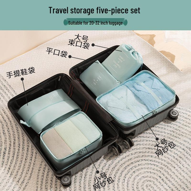 6-8 Piece Travel Storage and Organizer Bag Set for Clothes and Underwear