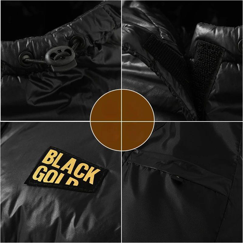 Cotton Padded Vest Hooded Zip-up Sleeveless Jacket Male Spring Autumn Warm Casual Coat Fashion Outdoor Truck Work Black