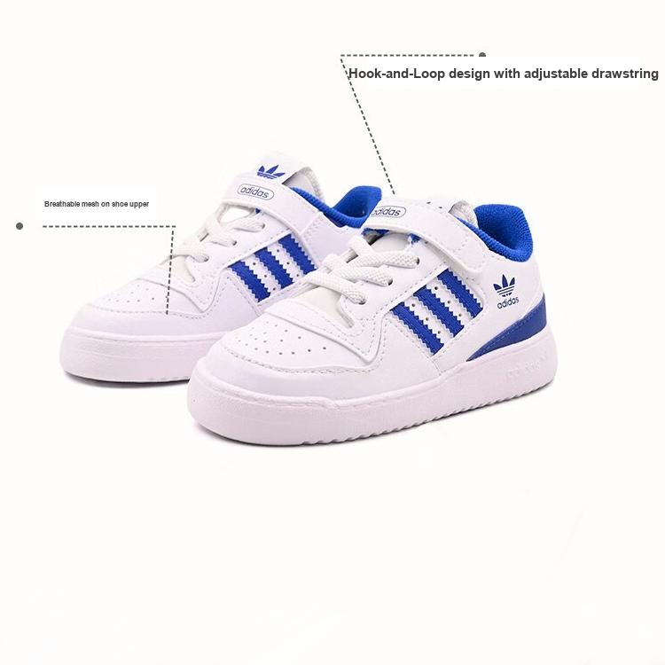 Adidas Forum Low Infant White Royal Blue Baby Sneakers Cloud-White FY7986