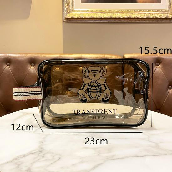 

Large Transparent Brown Teddy Bear Tote Bag - Waterproof Rectangle for Bathing, Fitness, or Swimming