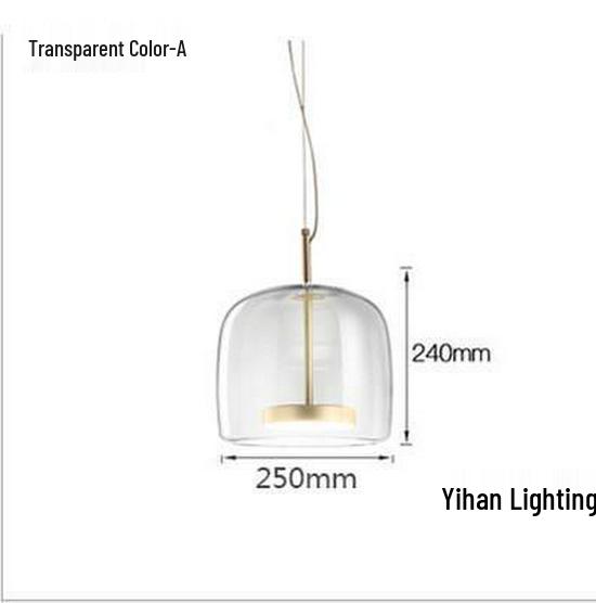Nordic Modern Pendant Light – Minimalist Glass Fixture for Coffee Shops, Bedside, Bar Counters