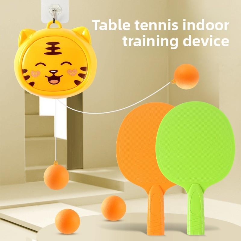 Toy Table Tennis Training Set With Hanging Adjustable Design For Kids Indoor Practice