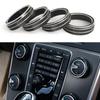 4 τμχ Δαχτυλίδι περιστροφικού κουμπιού κλιματισμού αυτοκινήτου για Volvo S60 XC60 V60 V40 S80 Κουμπί ανεμιστήρα αυτοκινήτου Στερεοφωνικό Κάλυμμα κουμπιού ελέγχου έντασης ήχου