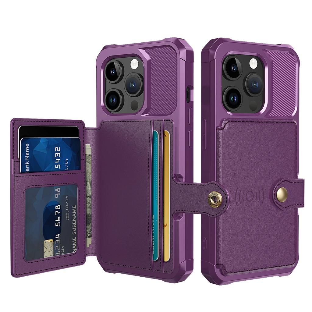 Magnetic Cards Solt Wallet Leather Case for iPhone 15 Plus 16 17 Pro Max Air 14 13 12 11 Anti Drop Bag Holder Pocket Cover