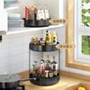 Kitchen Rotating Seasoning Rack, Countertop Multi-functional Rack, Cabinet, Oil, Salt, Sauce and Vinegar Conditioning Product Storage Corner Rack
