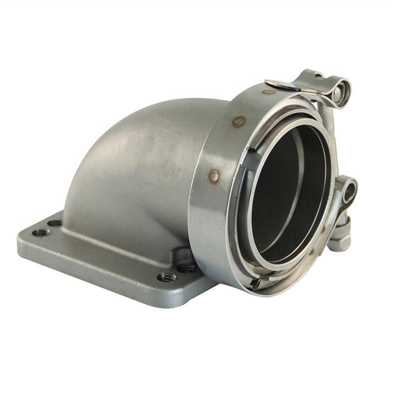 Steel Cast For T3 T4 Turbo 2.5" Vband Elbow Adapter With 90 Degree Angle Clamps Included