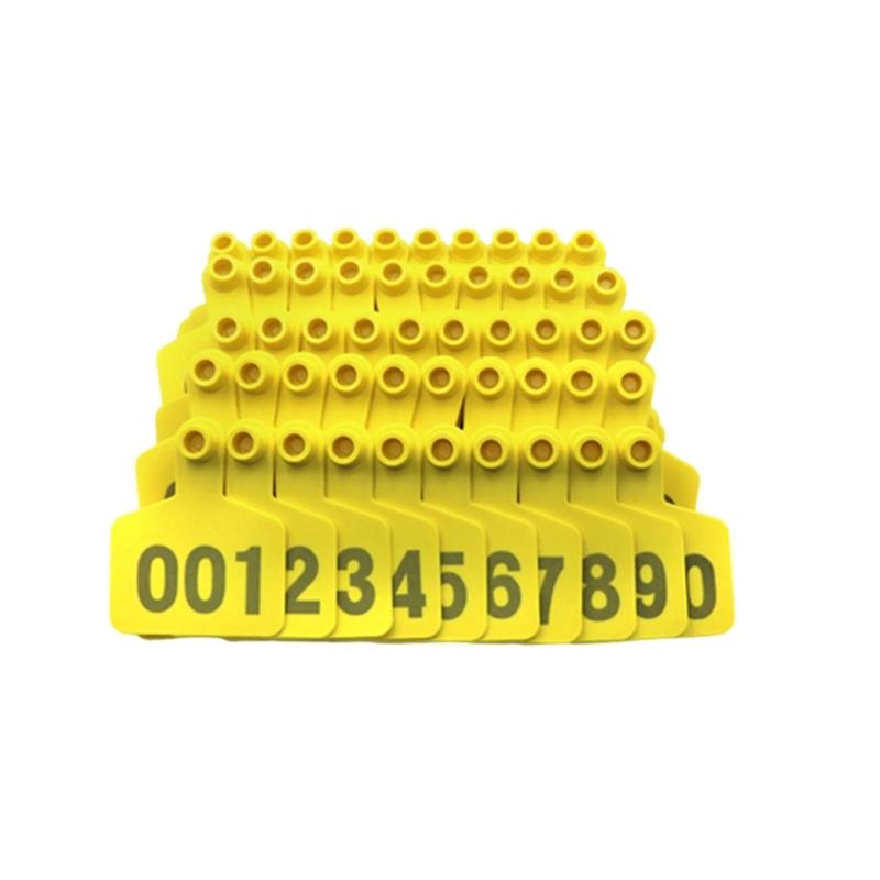 Livestock Eartags Number Label Sign 001-100 Cattle Ear Label Identification Eartags Pliers Sign Number for Farm Animals