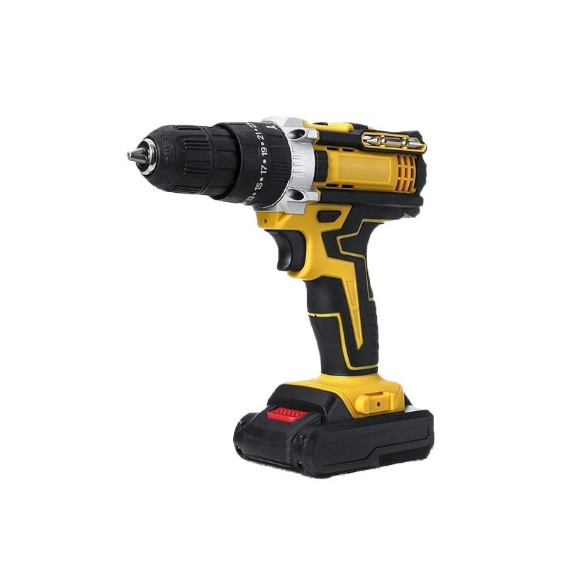 Multifunctional Rechargeable Hand Drill with Lithium Battery: High Torque, Impact Drill, Electric Screwdriver for Home Use