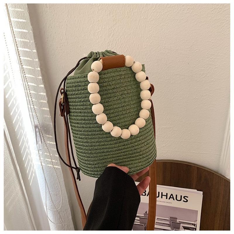 Neue vielseitige Messenger-Strohflecht-Tasche Damen High-End-Flecht-Tasche Schulter Handheld Damen-Tasche Strandurlaub Strandtasche