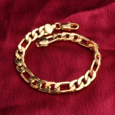925 Sidabras 18k Aukso Spalva Gražios Moterys Vyrai Kilminga Graži apyrankė Madinga Charm 8mm Grandinė 20cm Juvelyriniai Vestuvių Vakarėlis
