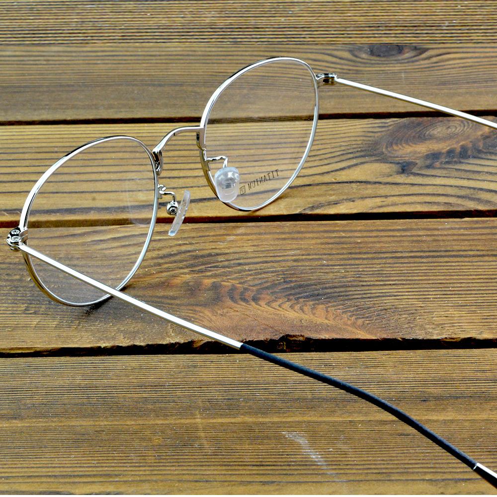 Full-Rim Titanium Oval Optical Glasses Frame – Lightweight Metal Eyewear for Men and Women with Sleek Design